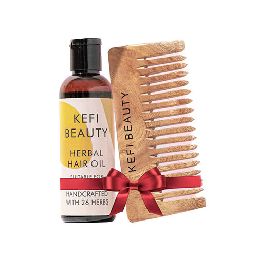 100ml Herbal Hair Oil With Neem Wood Comb