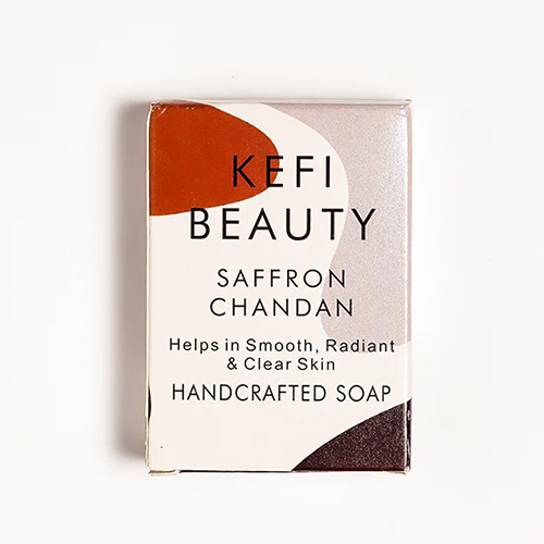 KEFI BEAUTY Saffron and Chandan Soap Suitable For All Skin Types 100 gm