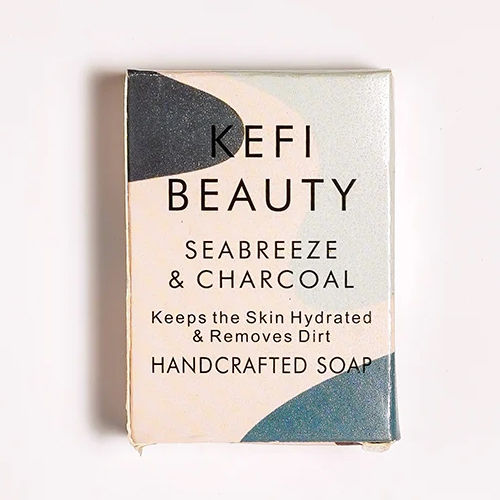 KEFI BEAUTY Handmade Sea Breeze and Charcoal Soap Suitable For All Skin Types 100 gm