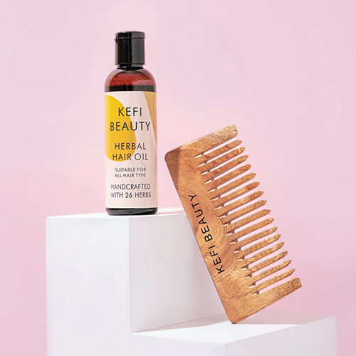 100ml Herbal Hair Oil With Neem Wood Comb