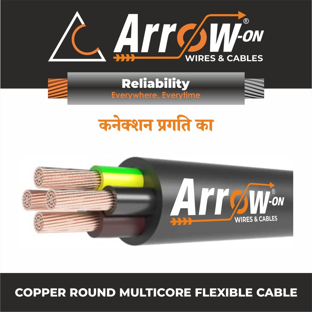 Electrical Copper Round Cable - Color: Black