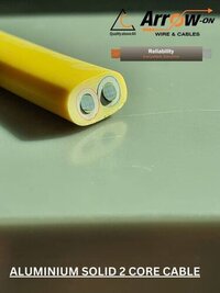 2 Core Cable - Pvc Insulated, Various Sizes Available, Black Color | Ideal For Industrial Applications, Copper Conductors, Reliable Power Transmission