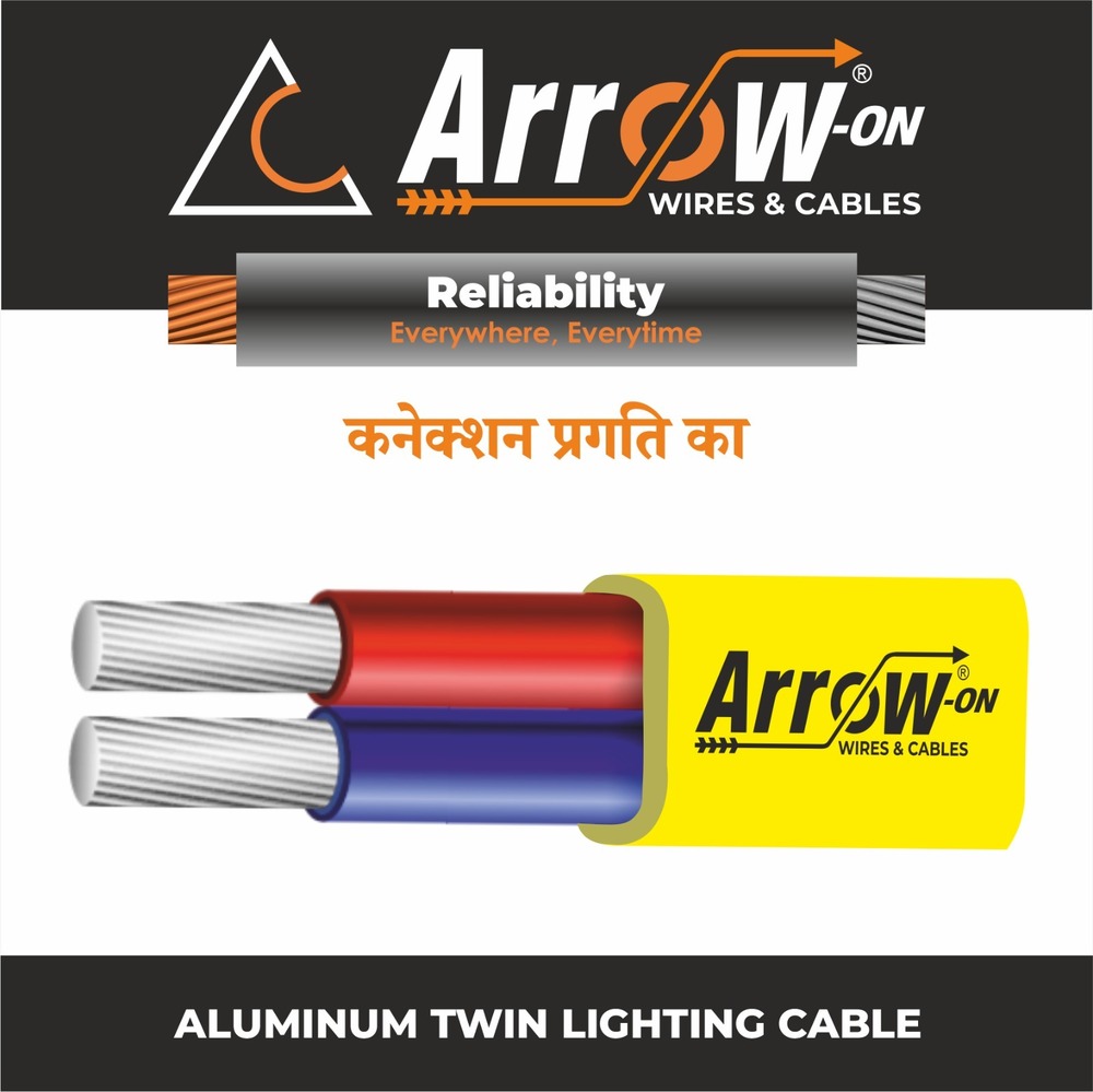 Twin Aluminium Flat Cable - Color: Black