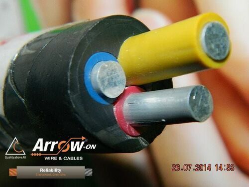 Submersible Aluminium Round Pvc Cable - Color: Black