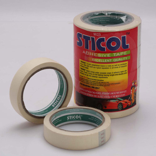Paper Masking Tapes - Rubber Adhesive, 5-1550 mm Width, Off White Color, Single Sided Roll | Commercial & Industrial Uses