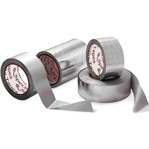 Aluminium Foil Tapes - Acrylic/Rubber Adhesive, 5-1200mm Width, Silver Color | Single Sided, Commercial & Industrial Use
