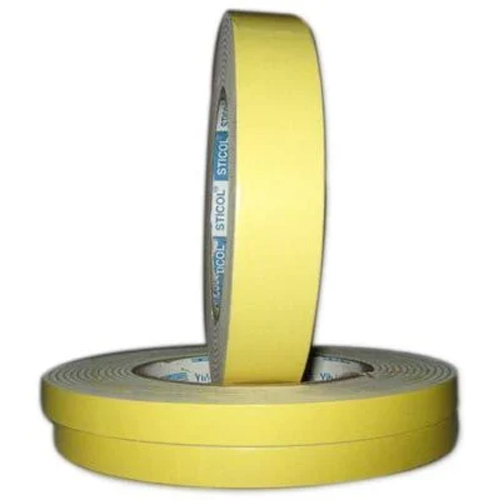 Foam Tapes - Customized Width 5-1200 mm, Yellow | Double Sided, Solvent Adhesive, Ideal for Commercial and Industrial Uses