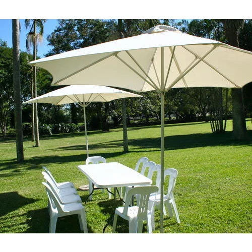 White Garden Umbrella Handle Material: Metal