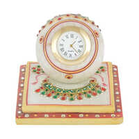 Decor Marble Clock For Gift - Marble, Multicolor | High Quality Home Decor Accessory For Timeless Elegance And Unique Gifting