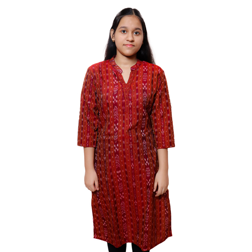 GUENDICHA HAAT Sambalpuri Certified Handloom Women's Cotton Kurta