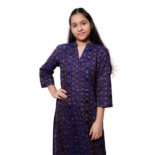 GUENDICHA HAAT SambalpuGUENDICHA HAAT Sambalpuri Certified Handloom Women's Cotton Kurtari Certified Handloom Women's Chiffon Kurta (GUH LLP 10)