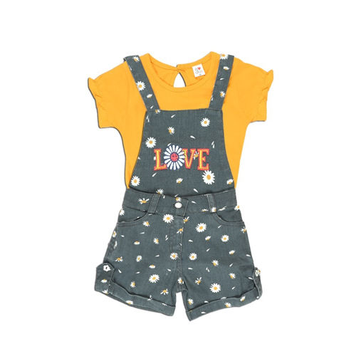 Kids Denim Dangri With Top