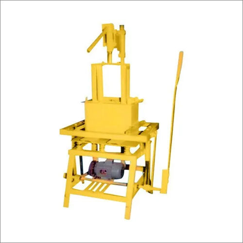 Yellow Manual Concrete Block Making Machine