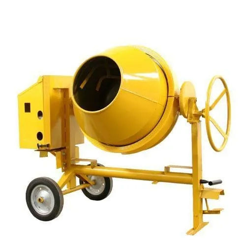 Yellow Semi Automatic Concrete Mixer