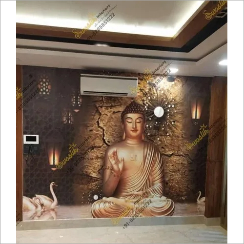 PVC 3D Buddha Wallpaper