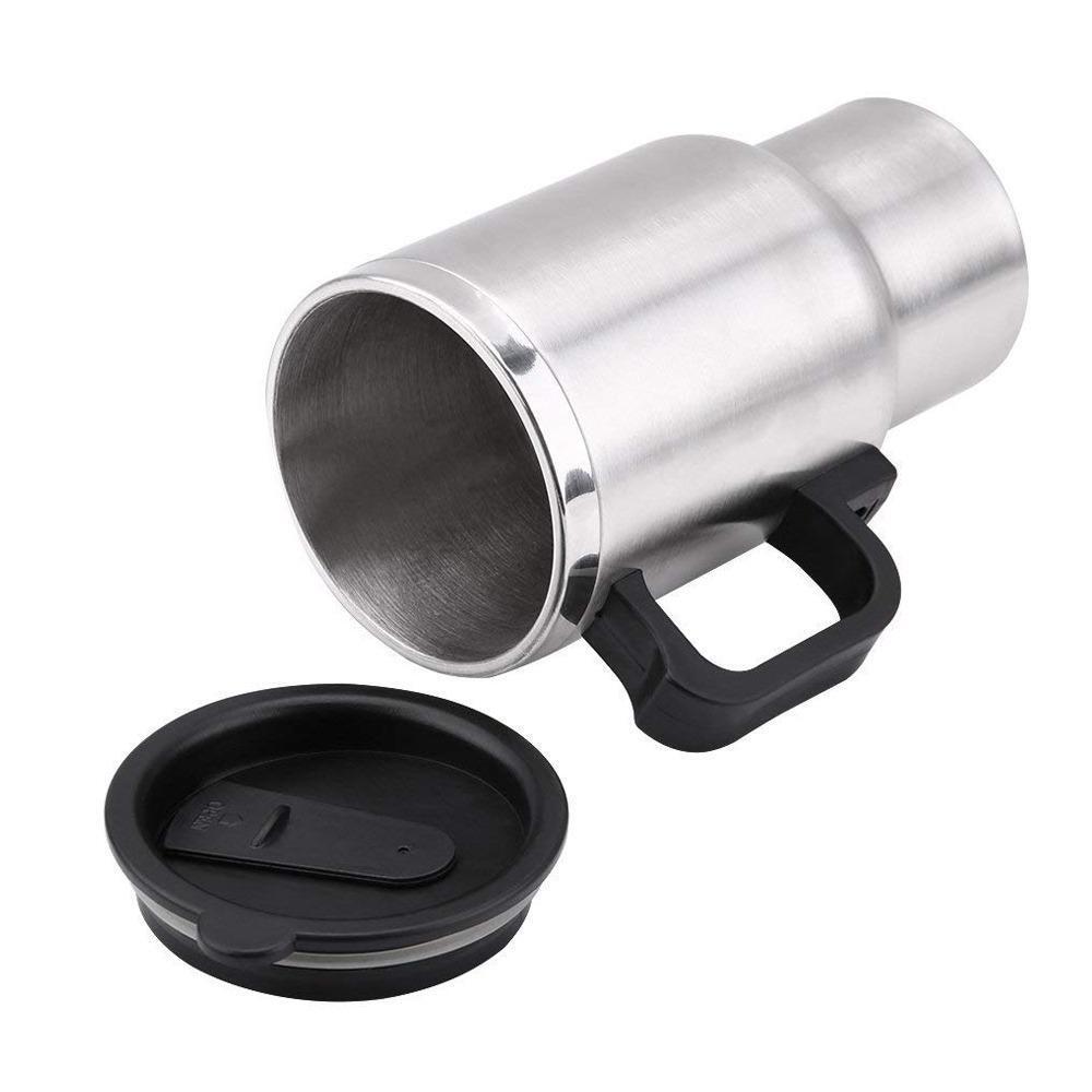 12V Car Charging Electric Kettle Mug (Silver) (0551)