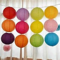 Rice Paper Hanging Lantern - Paper, 12 Inch Round | Handmade, Home Decoration, Creates Warm Inviting Atmosphere for Weddings & Events