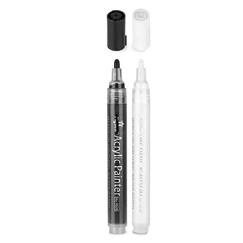 Black White Acrylic Paint Marker Pen