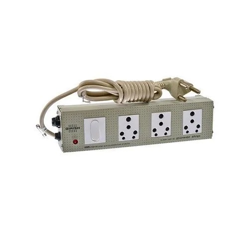 Extension Socket Board - Mild Steel, 3 Pin Socket, Brown Color | Weather Resistant, Fire Resistant, Quality Tested, Low Maintenance