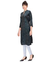 GUENDICHA HAAT Sambalpuri Certified Handloom Women's Cotton Kurta(DGreen)