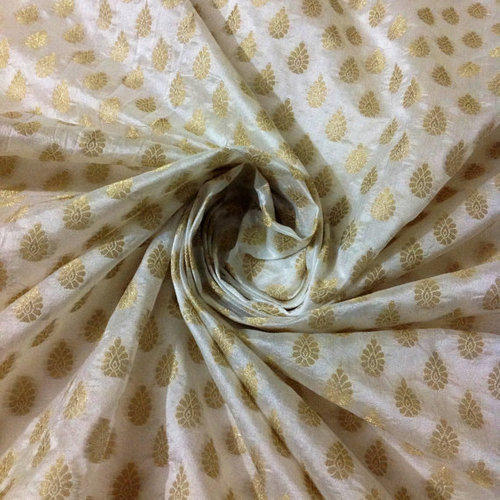 White Dyeable Pure Raw Silk Fabric