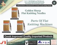 Golden sharp Flat Knitting Needles (10gg)