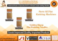 Golden sharp Flat Knitting Needles (10gg)