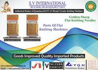 Golden sharp Flat Knitting Needles (10gg)