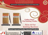 Golden sharp Flat Knitting Needles (10gg)
