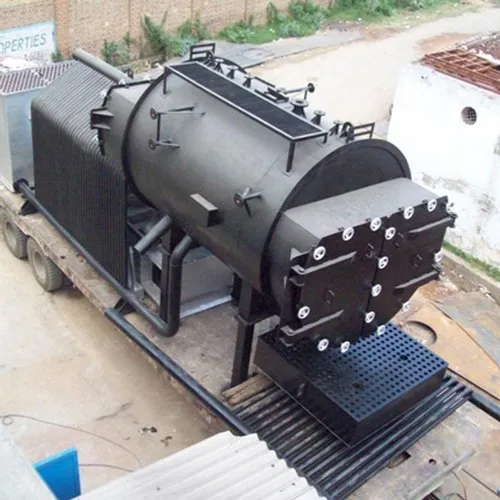 Ultra Boiler - Mild Steel 2500x3500x3500 mm | High Pressure 1000-10000 Kg/hr Steam Output 85% Heat Efficiency Compact Skid-Mounted Design Coal-Fired System Black Blue Finish