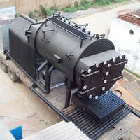 Ultra Boiler - Mild Steel, 2500x3500x3500 Mm | High Pressure, 1000-10000 Kg/hr Steam Output, 85% Heat Efficiency, Compact Skid-mounted Design, Coal-fired System, Black Blue Finish