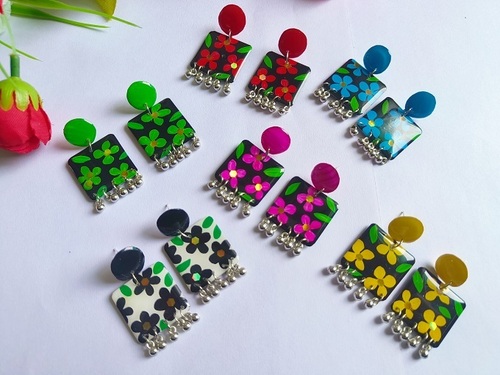 Geometric Drop Resin earrings