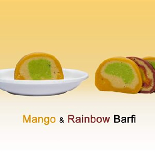 250G Mango And Rainbow Barfi Size: Regular