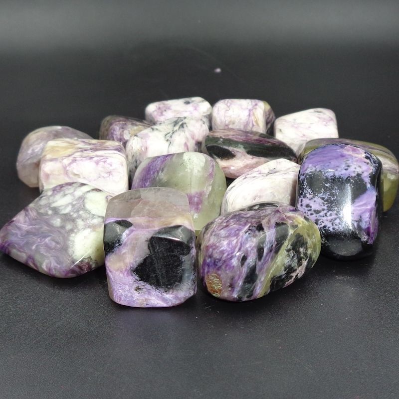 Natural Gemstone Charoite Tumbled Stone Crystal Tumble