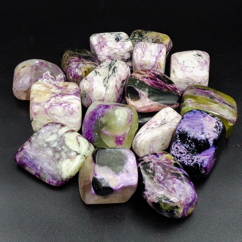 Natural Gemstone Charoite Tumbled Stone Crystal Tumble