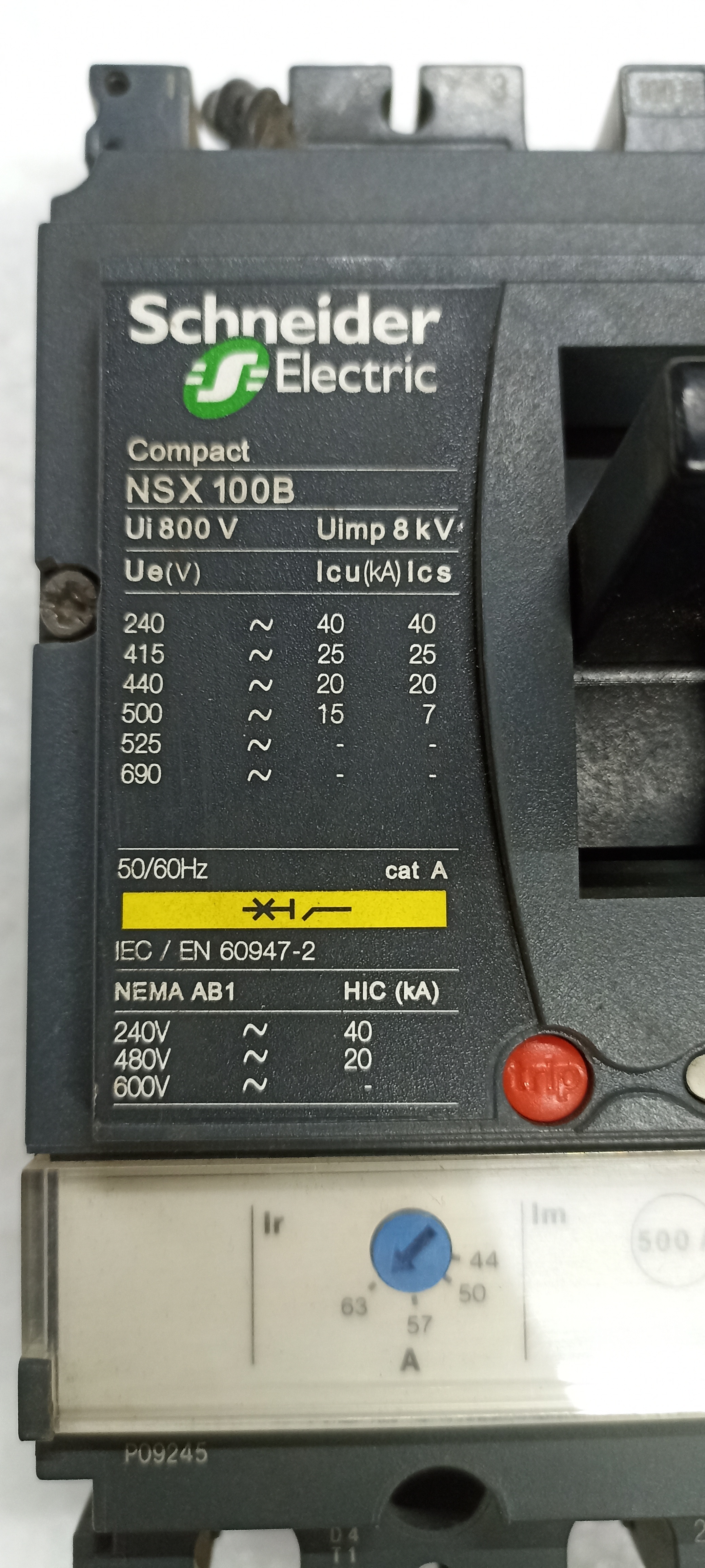 SCHNEIDER 63A 3P MCCB