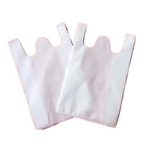 W Cut Plain Non Woven Carry Bags