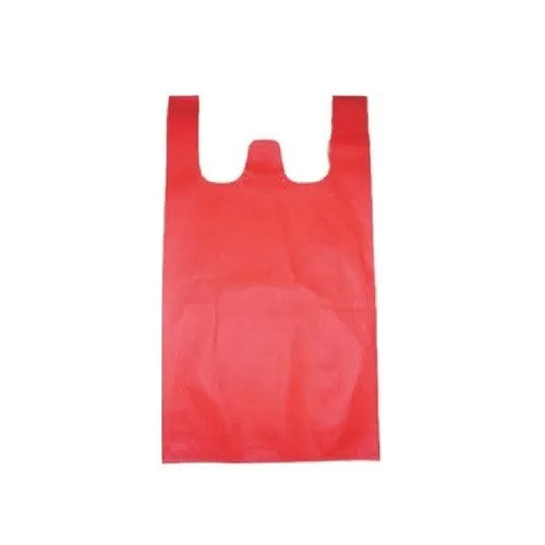 Red Non Woven Bag Plain Carry Bag