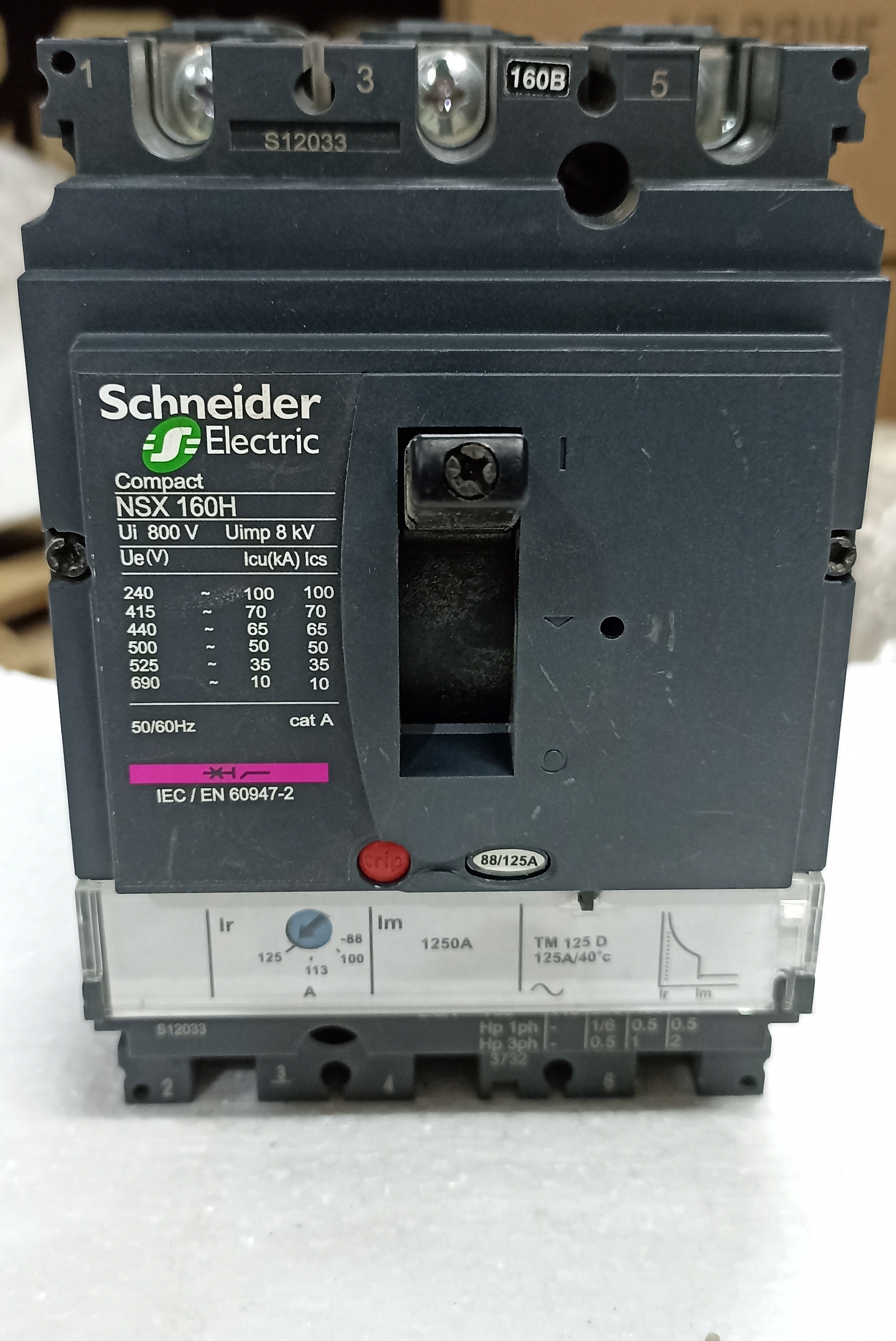SCHNEIDER 125A 3P MCCB