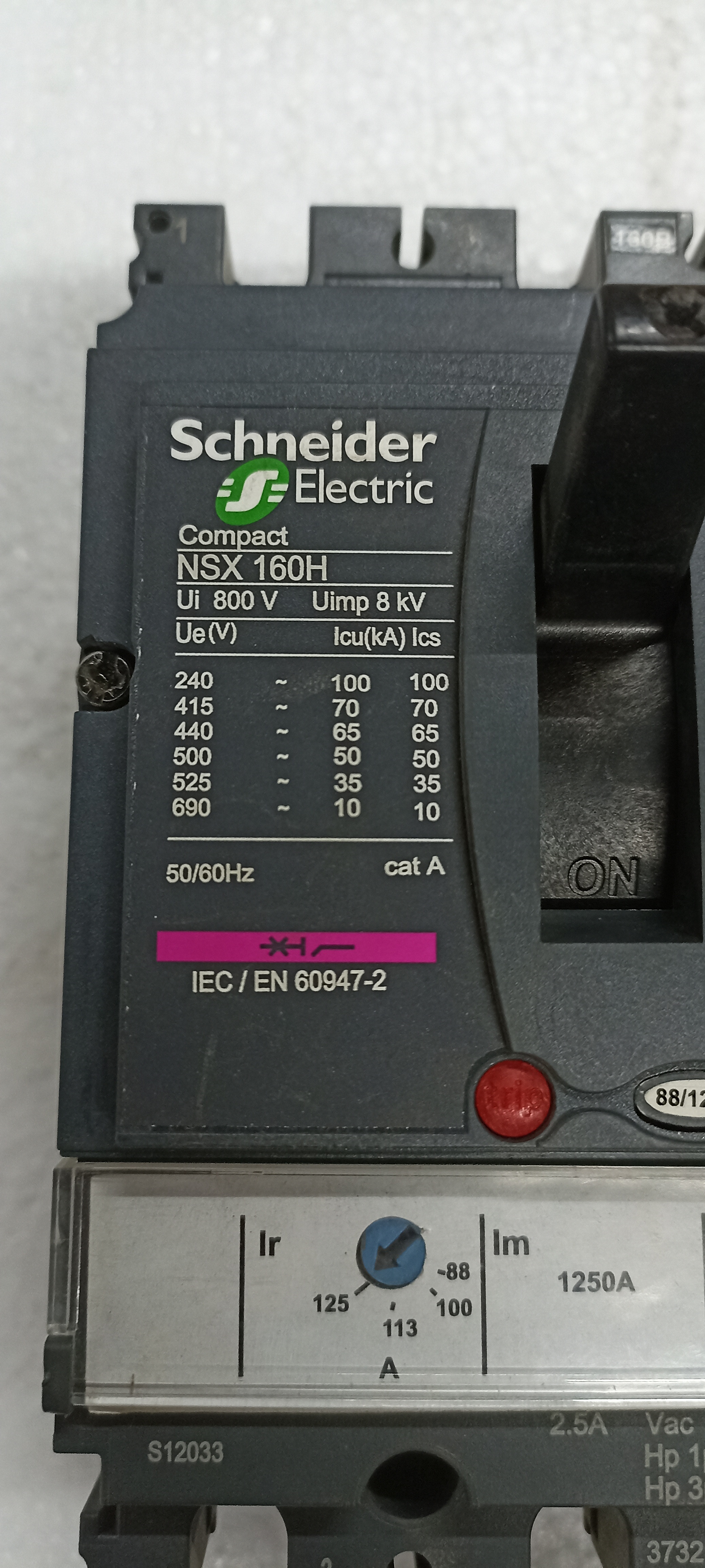 SCHNEIDER 125A 3P MCCB