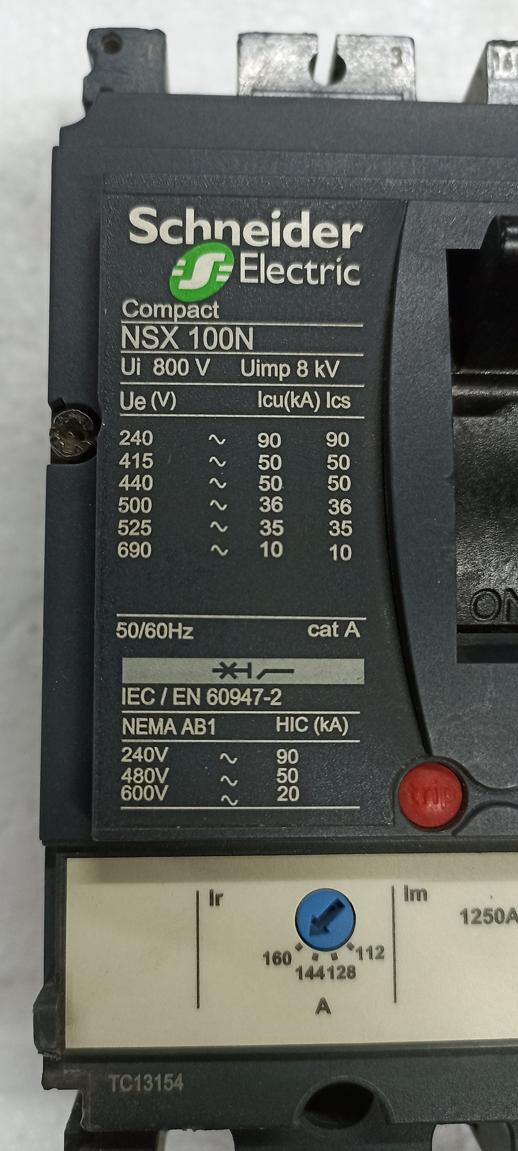 SCHNEIDER 160A 3P MCCB