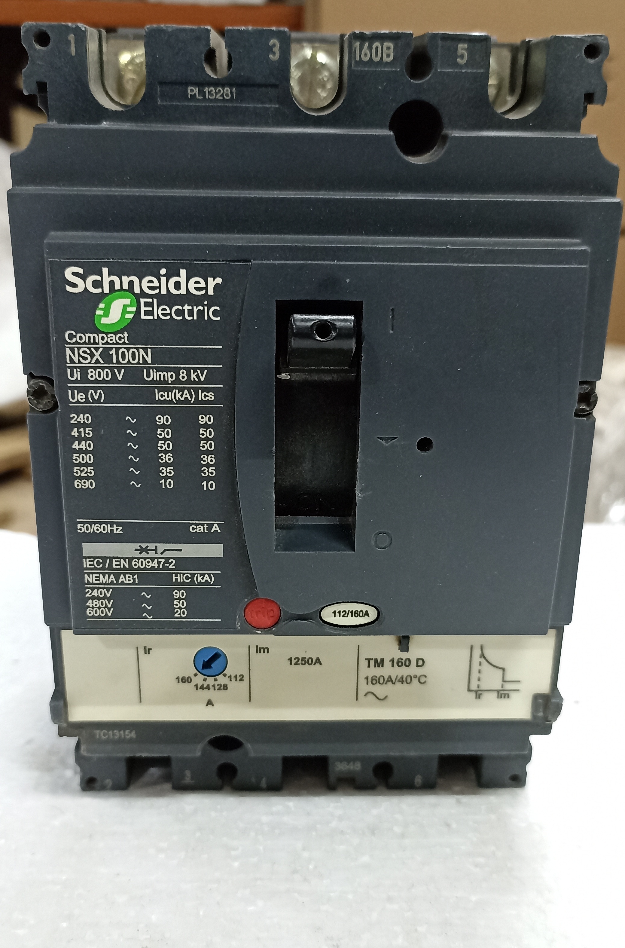 SCHNEIDER 160A 3P MCCB