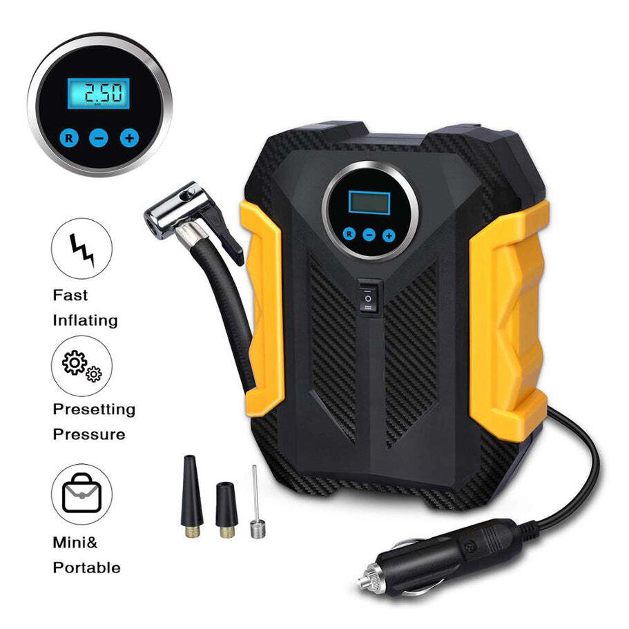 Portable Electric Car Air Compressor Pump for Car and Bike Tyre (1618)