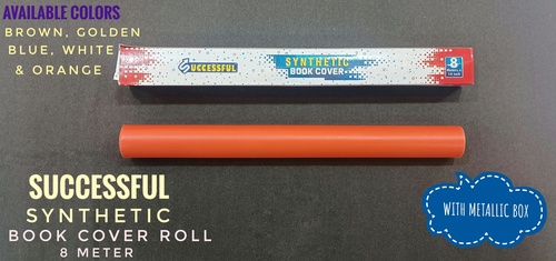 Book Cover Roll and Sheet - Synthetic Paper, Plain Design | Ideal for Book Covering, Convenient Roll Shape, Versatile Use