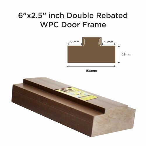 6 X2.5 Double Rebated WPC Solid Door Frame