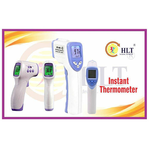 Infrared Thermometer - Plastic Body, White Color | Manual Operation, Battery Powered, New Condition