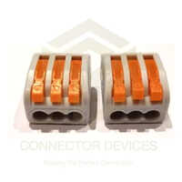 Pct Wire Connector 03go 3 Way - Pac | 32 Amp Current Rating, 400v Rated Voltage, Female Connector, Grey Yellow Color, Standard Size, Industrial Application