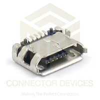 Micro Usb Female Connector - Metal Build | Industrial Application, Gray Color