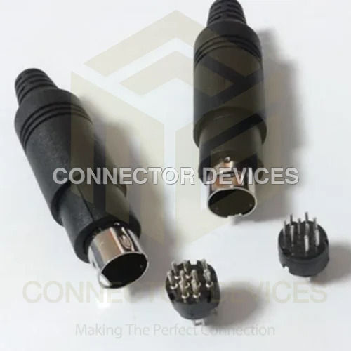 8 Pin Mini Din Male Connector Application: Industrial