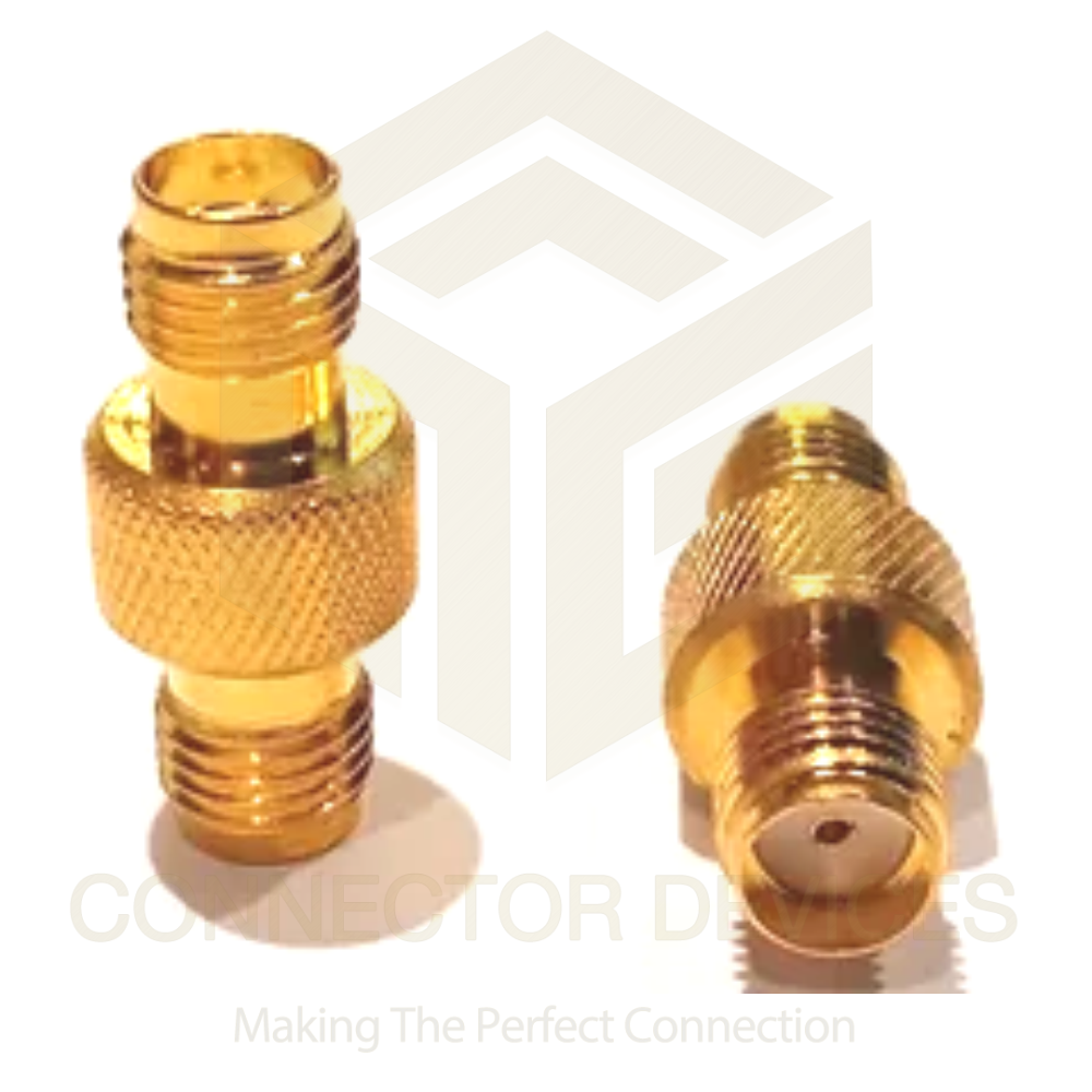Sma Female To Female Adapter - Golden Color, 18 Mhz Frequency | 1 Year Warranty, Industrial Application